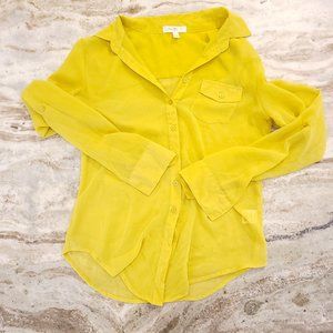 AMAZING COLOR!!!!! Long sleeve sheer top